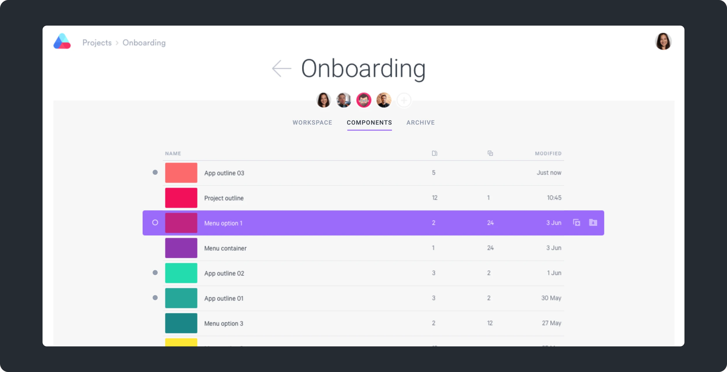 First stages of component libraries.