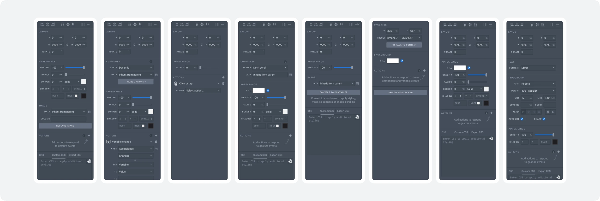 Laying out and iterating on Atomic’s design and prototyping panels, using Atomic.